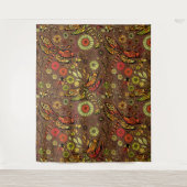 Fliege, Libelle auf Zimtbraun Wandteppich (Vorderseite)