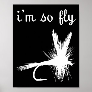 Fliege Lustiges Fischen  Poster