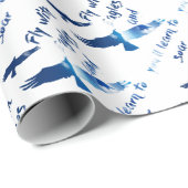 Fliege mit Adlern Geschenkpapier (Rolleneckpunkt)