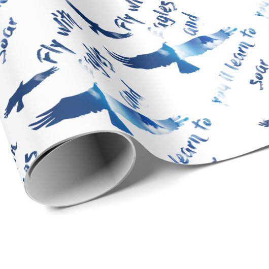 Fliege mit Adlern Geschenkpapier (Rolleneckpunkt)