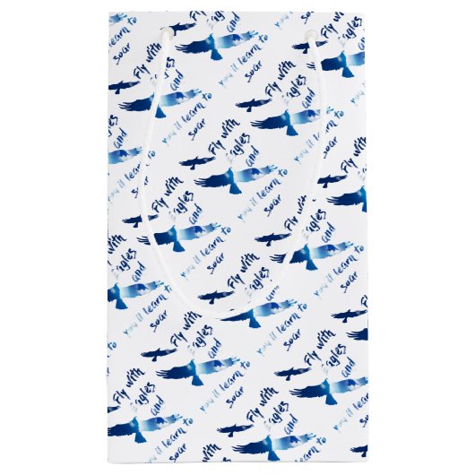 Fliege mit Adlern Kleine Geschenktüte (Rückseite)