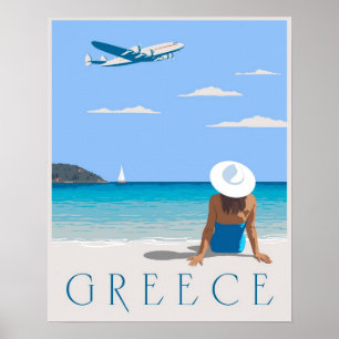 Fliege nach Griechenland Poster