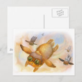 Fliege Postkarte (Vorne/Hinten)