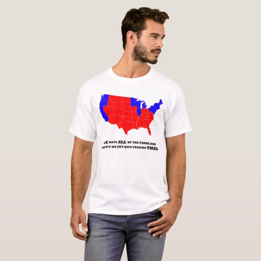 Fliege über Land bekämpft T-Shirt (Vorne ganz)
