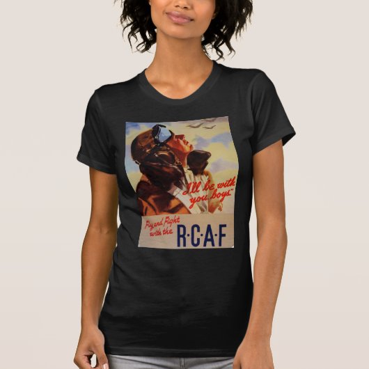 Fliege und Kampf mit der RCAF T-Shirt (Vorderseite)