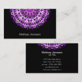 Fliege weg lila - Mandala Visitenkarte (Vorne/Hinten)