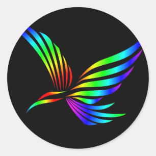 Fliege weg runder aufkleber