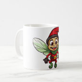 Fliege Weihnachten Kaffeetasse (Vorderseite Links)