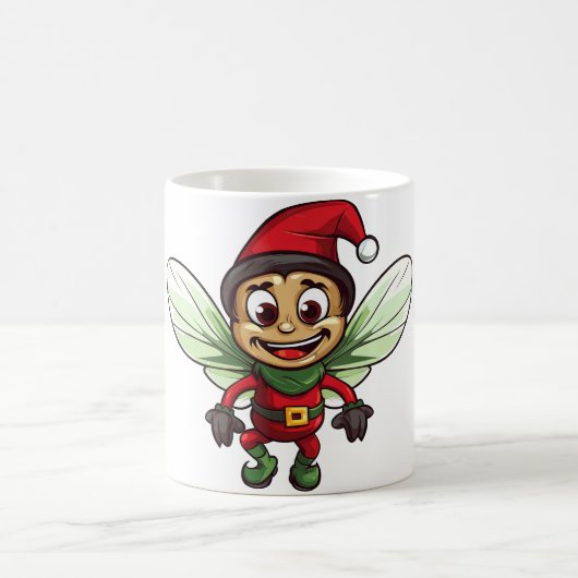 Fliege Weihnachten Kaffeetasse (Mittel)