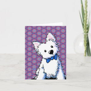 Fliege Westie  Karte