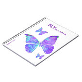 Fliege wie ein Schmetterlings-Notizbuch bis Januar Notizblock (Linke Seite)