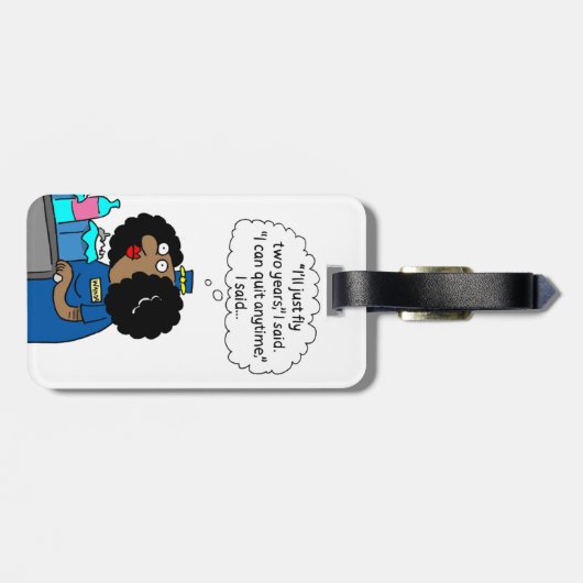 Fliege zwei Jahre Gepäckanhänger- Gepäckanhänger (Rückseite horizontal)