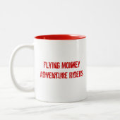 Fliegen-Affe-Abenteuer-Reiter-Tasse 1,0 Zweifarbige Tasse (Links)