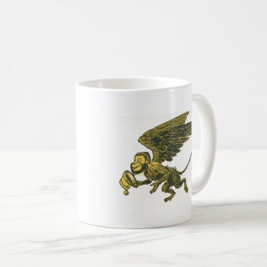 Fliegen-Affe-Tasse Kaffeetasse (VorderseiteRechts)