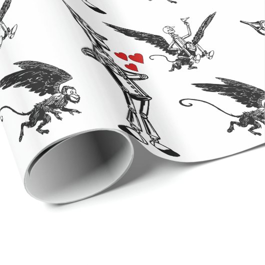 Fliegen-Affe-Zinn-Mann-Zauberer von OzpapierLiebe Geschenkpapier (Rolleneckpunkt)