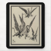 Fliegen-Affen Mousepad (Vorne)