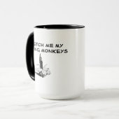 Fliegen-Affen Tasse (Vorderseite Links)