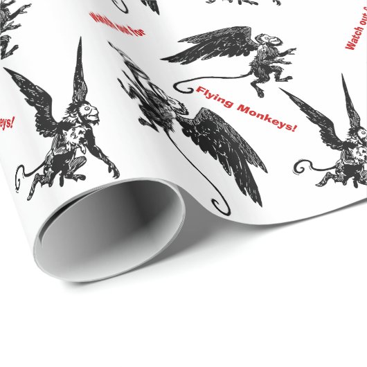 Fliegen-Affen! Zauberer- von Ozklassikerbuch Geschenkpapier (Rolleneckpunkt)