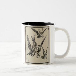 Fliegen-Affen Zweifarbige Tasse