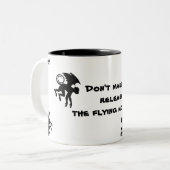 Fliegen-Affen Zweifarbige Tasse (Vorderseite Links)