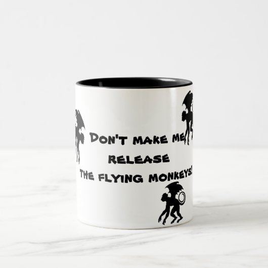 Fliegen-Affen Zweifarbige Tasse (Mittel)