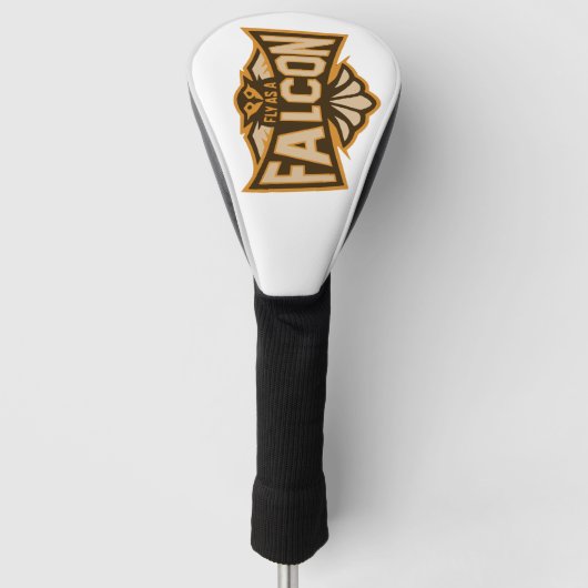 Fliegen als Falken-Sepia Golf Headcover (Vorderseite)