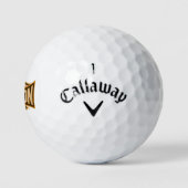 Fliegen als Falken-Sepia Golfball (Logo)