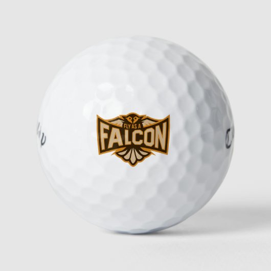 Fliegen als Falken-Sepia Golfball (Vorderseite)