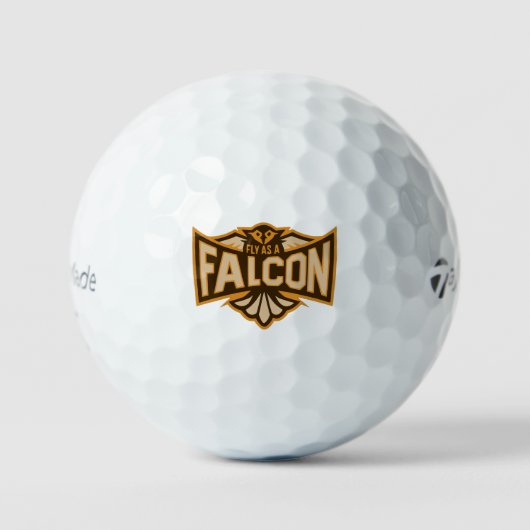 Fliegen als Falken-Sepia Golfball (Vorderseite)