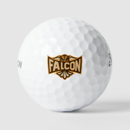 Fliegen als Falken-Sepia Golfball (Vorderseite)