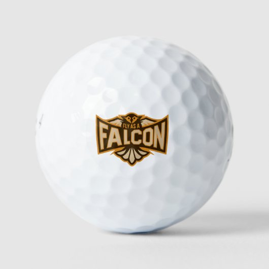 Fliegen als Falken-Sepia Golfball (Vorderseite)