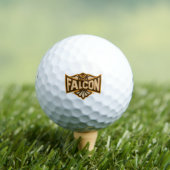 Fliegen als Falken-Sepia Golfball (Insitu T-Shirt)