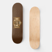 Fliegen als Falken-Sepia Skateboard (Vorderseite)