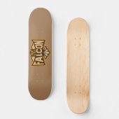 Fliegen als Falken-Sepia Skateboard (Vorderseite)