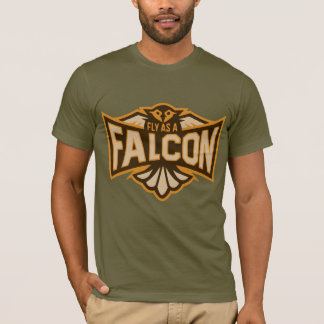 Fliegen als Falken-Sepia T-Shirt