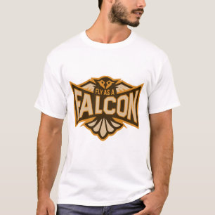 Fliegen als Falken-Sepia T-Shirt