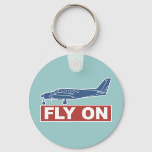 Fliegen-an - Flugzeug Schlüsselanhänger