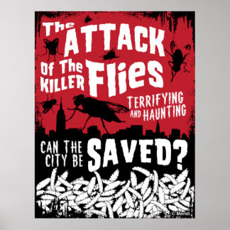 Fliegen Angriff! Poster