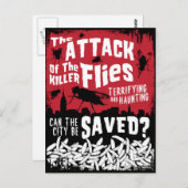 Fliegen Angriff! Postkarte (Vorne/Hinten)