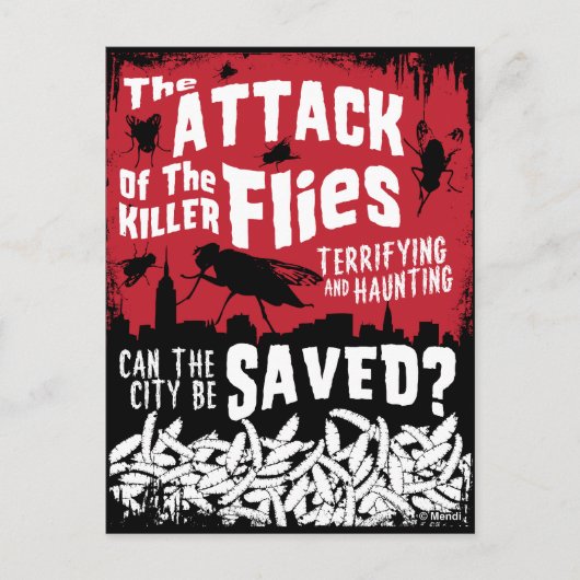 Fliegen Angriff! Postkarte (Vorderseite)