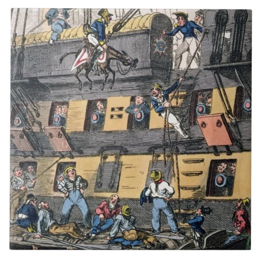 Fliegen-Artillerie oder ein Pferdemarinesoldat Fliese (Vorderseite)