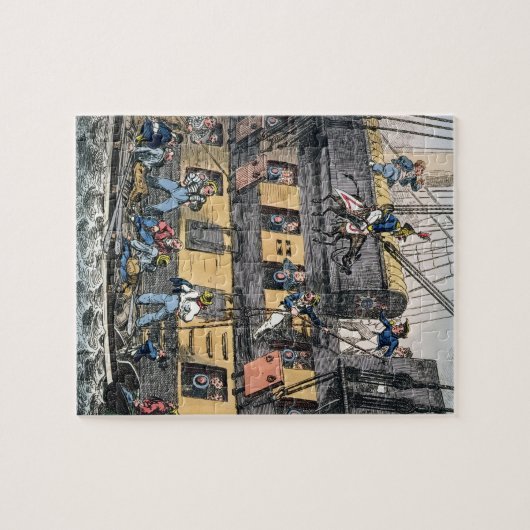 Fliegen-Artillerie oder ein Pferdemarinesoldat Puzzle (Horizontal)