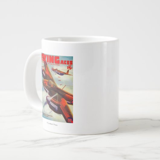 Fliegen-As-Titelseite5 Jumbo-Tasse (Vorderseite Links)