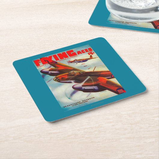 Fliegen-As-Titelseite5 Rechteckiger Pappuntersetzer (angewinkelt)