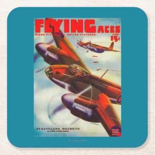 Fliegen-As-Titelseite5 Rechteckiger Pappuntersetzer