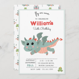 Fliegen auf über Dragon Boy Kindergeburtstag Party Einladung