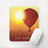 Fliegen Away Heißluftballon Abend Himmel Mousepad (Mit Mouse)
