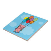 Fliegen-Ballon-Schwein Fliese (Seite)