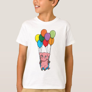 Fliegen-Ballon-Schwein T-Shirt