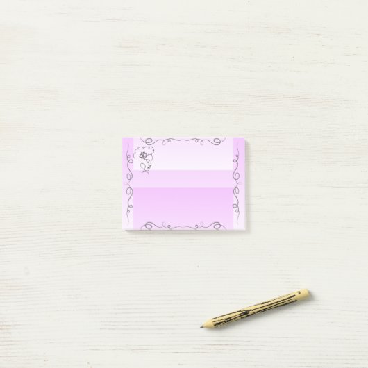 Fliegen Beauty Lavender Sticky Notes Post-it Klebezettel (Auf Schreibtisch)